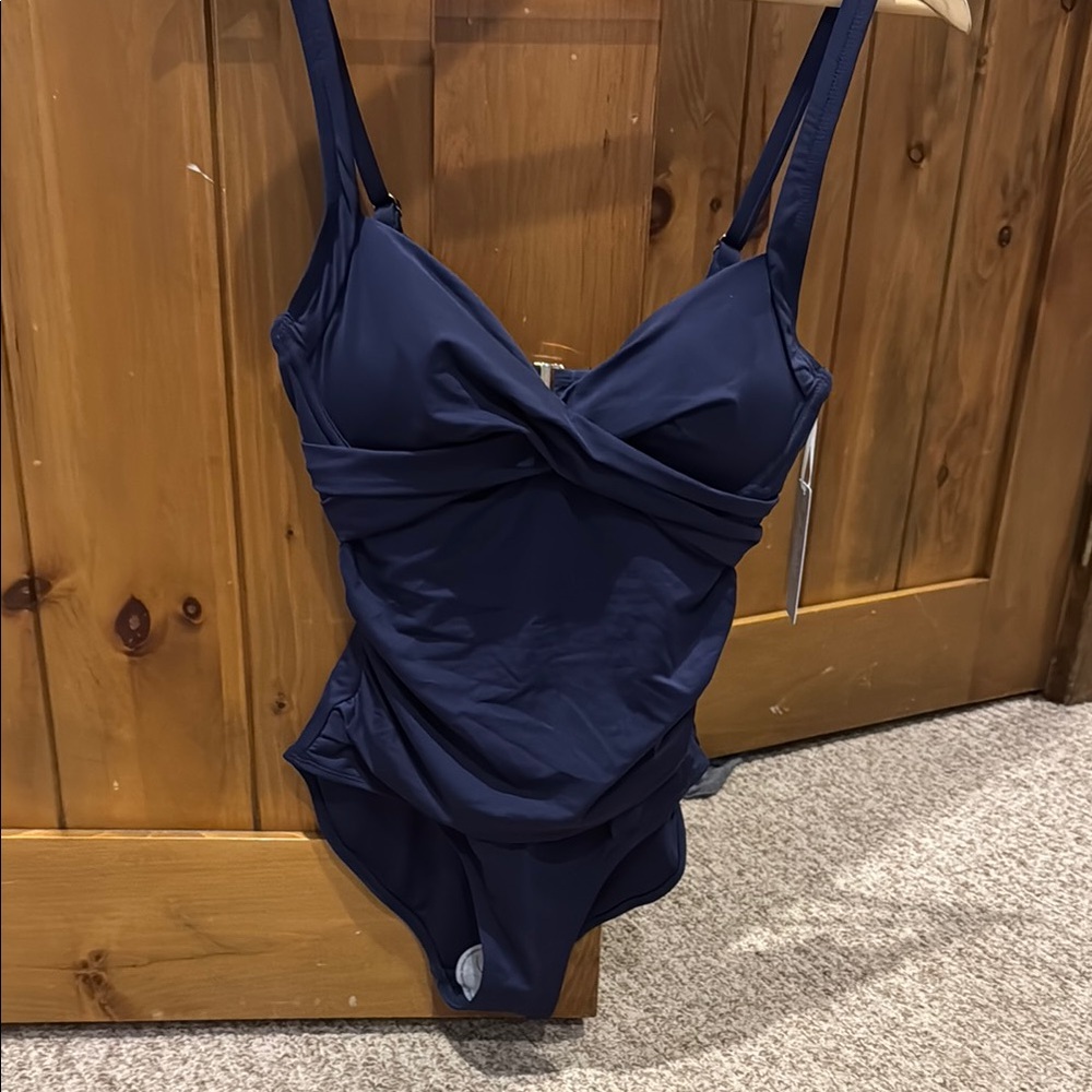 Anne Cole Blue Classic One Piece Swimsuit